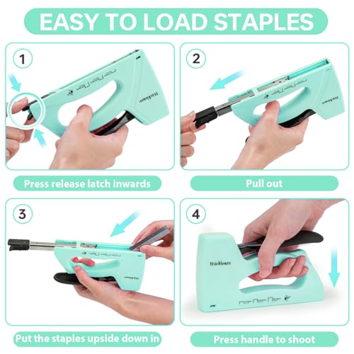 Light Duty Staple Gun for Wood, Upholstery Staple Gun for Classroom - color: Green