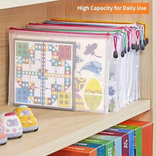JARLINK A4 Mesh Zipper Pouch Bags, 24 Pcs Waterproof Zipper Pouch Bags - style: 24pcs