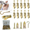 170Pcs Self Drilling Drywall Anchors and Screws Kit,160 Zinc Plated Steel Expansion Screws and 10 Hook Screws.Wall Anchors for Drywall, Wall,Mounting Mirror,Picture Frames