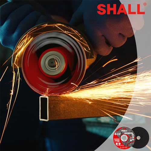SHALL 50-Pack Cut Off Wheels 4 1/2 x 7/8 Inch, Cutting Wheel with Pouch for Angle Grinder, 4.5” Metal & Stainless Steel Fast Cutting Disc, Grinder Wheel for General Purpose Metal Cutting - style: 4.5X50-Pack