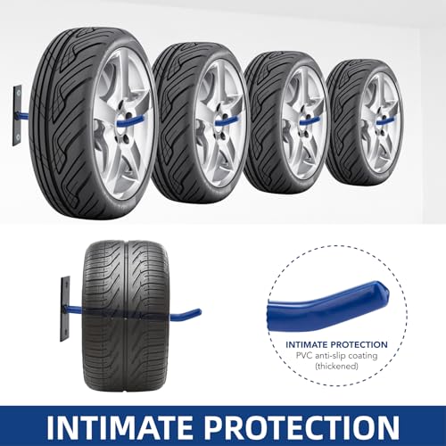 Sinoer 10 Inch Steel Wall Mount Tire Hooks,4 Pack Blue - color: 4 Pack – Blue