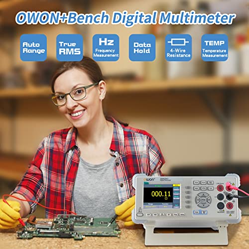 OWON XDM2041 Digital Multimeter with 3.7 inch (480x320) high Resolution LCD, 55000 Counts True RMS AC Voltage/Current Measurement,Support SCPI and Dual line Display Up to 65 Readings per Second - style: XDM2041