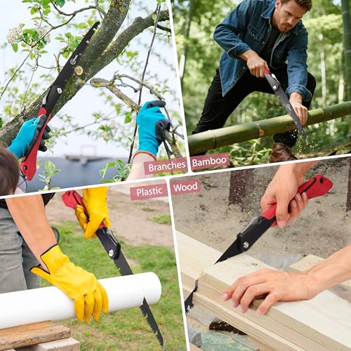 10 inch Folding Saw, SK9 High Carbon Steel Pruning Hand Saw | for Wood Cutting, Tree Trimming, Camping and Gardening Work, Gifts for Men