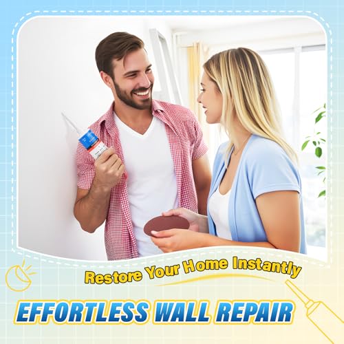 DIYSELF 9-Piece Spackle Wall Repair Kit, Fast-Drying Concrete Crack Filler - size: 9 Pack