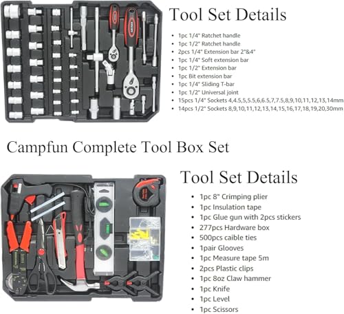 899PCS Tool Set, Household Tool Kit with Rolling Tool Box, Complete Tool Box Set Hand Tool Set with Tool Box, Mechanic Tool Set Rolling Tool Set for Home/Auto Repair Tool Set (Black) - color: 899pcs - Black