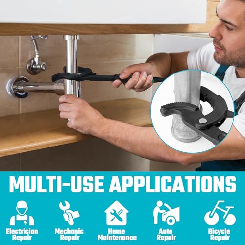 DURATECH Multi-function Adjustable Pipe Wrench Set, 2-Piece