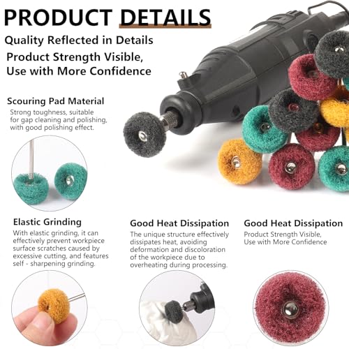 120PCS 1 Inch Abrasive Buffing Wheel for Dremel and Drill