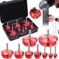 9-Piece PVC Pipe Reamer Kit for 1/2" Drills - 1/2",3/4",1",1-1/4",1-1/2",2",2.5",3",4” Inner Cutter Tool Reamer for PVC, CPVC, ABS, Conduit & Industrial Pipe, SCH40 Repairs, Pipes Fitting Saver - size: JD-9PCS