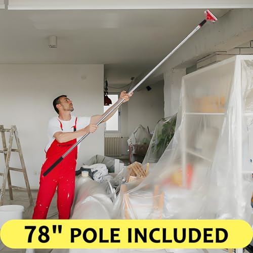 Paint Edger+ 2 Replace Pads -78" Adjustable Pole Ceiling & Corner Painting