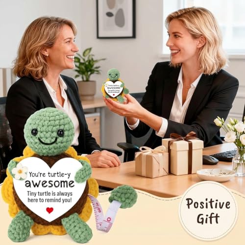 Xinezaa Gifts for Women, Crochet Turtle 60 in Retractable Tape Measure - style: awesome