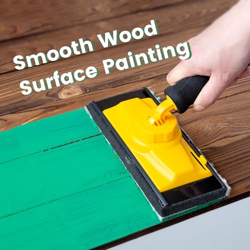 VOOMEY Paint Pad with 5pcs Replacement Pad Refills - color: Rotation Handle Paint Edger with 5pcs Replace Pads (9")