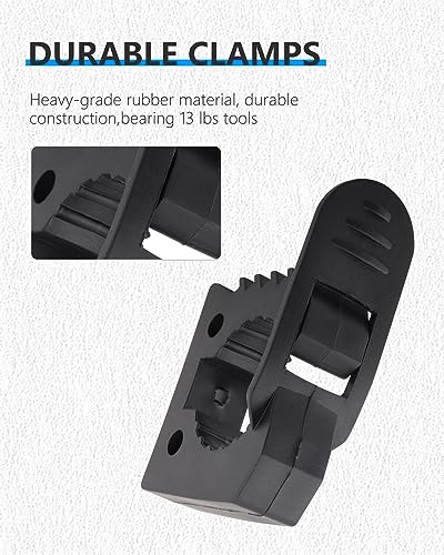 Hi-Lift Jack Handle Keeper 2 PCS Rubber Clamp, Tube Tool Grip Quick-Release Clamp Mount Black Roof Rack Mount Fits 1-1/7 in to 1-3/7 in Diameter Tools -2 Pack - size: 2 Pack