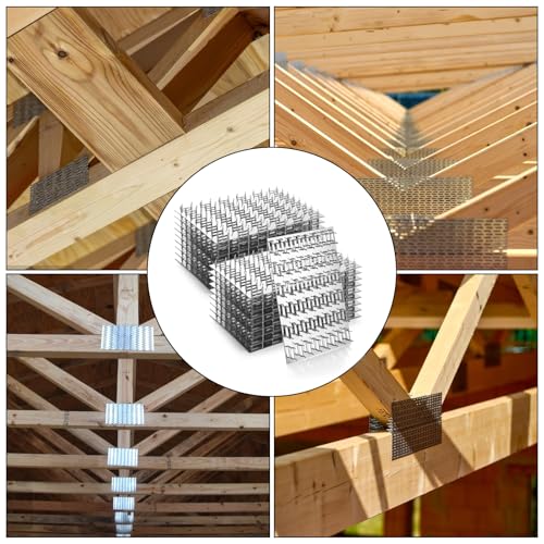 20 Pack 4 x 6 Inch Pronged Truss Plates, Galvanized Steel, 9 MM Tines - size: 4 x 6 INCH