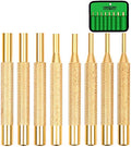 SWANLAKE 8-Piece Brass Punch Set, Removing Repair Tool1/8" - 5/16" Brass Pin Drive Punch Set - color: Brass Punch - Brass
