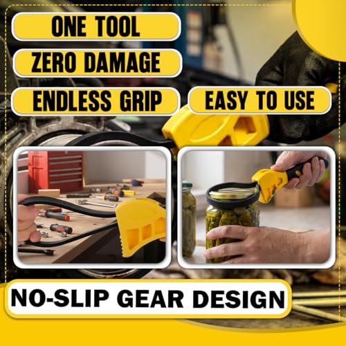 2-Pack Adjustable Rubber Strap Wrench Set, Heavy-Duty Oil Filter Wrench 8 inch & 6 inch Diameter, Non-Slip Belt Wrench for Jar Opener, Plumbing, Water Filter, Sink, Faucet Repair Tool