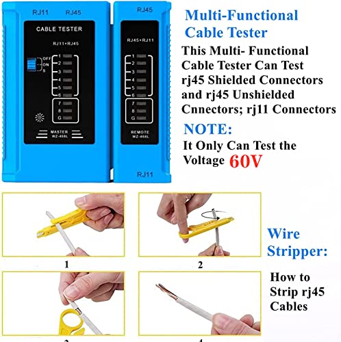 Gaobige rj45 Crimping Tool for Cat6 Cat5e Cat5, Sturdy Pass Through Crimper