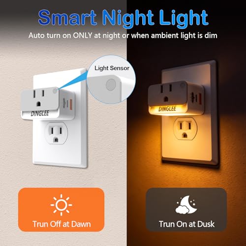Outlet Extender 2 Pack, 2 AC Multi Plug Wall Outlet with 2 USB Ports - size: 2Pack
