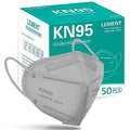 LEMENT 50PCS KN95 Face Mask, Cup Dust Masks with Elastic Ear Loops(Grey) - color: Adult-50 Pack-grey