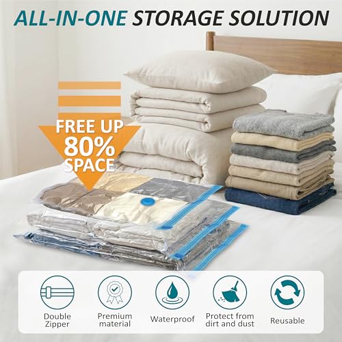 Vacuum Storage Bags with Hand Pump, Vacuum Seal Space Saver Bags,30 Combo - size: Combo