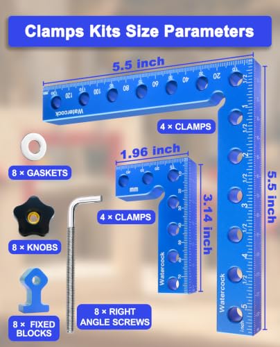 Corner Clamps for Woodworking, 8pcs 90 Degree Right Angle Clamp - size: 8pcs