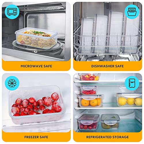 JSCARES 44 PCS Food Storage Container with Lid (22 Lids & 22 Containers) - color: 5-22 Pack