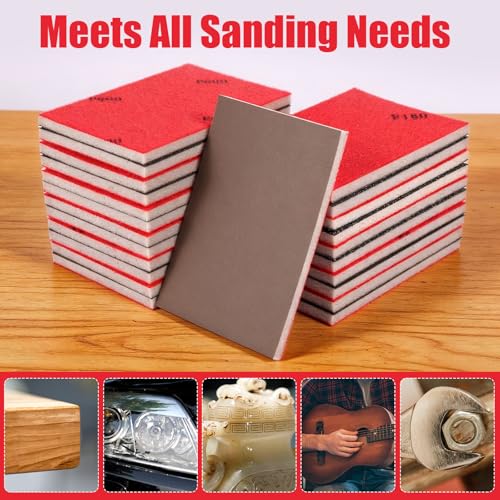 24 Pcs 80-3000 Grit Sanding Sponges, Mix Grit Sanding Block for Polishing - size: 24 PCS-80-3000 Grit
