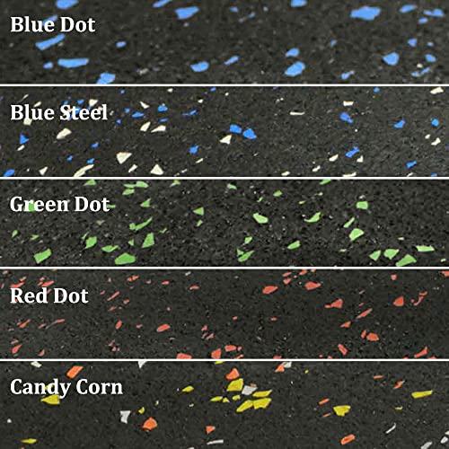 Rubber-Cal Elephant Bark Rubber Flooring - 3/16" Thick - color: Black, size: 48"L x 48"W x 0.2"Th