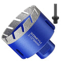 2-1/2" Diamond Hole Saw, Wet/Dry Diamond Core Bit for Tile Granite - size: 2-1/2"(64mm)