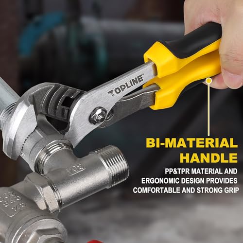 TOPLINE 4-piece Groove Joint Pliers Set with12-in, 10-in, 8-in and 6-in - style: Bi-Material Handle