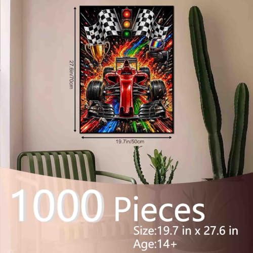 Racing Car Jigsaw Puzzles for Adults 1000 Pieces 19.7 x 27.6 Inch - color: Sports 04