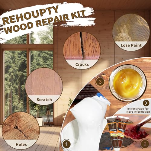 Wood Furniture Repair Kit, Large Capacity Kit for Scratch, Cracks, Holes