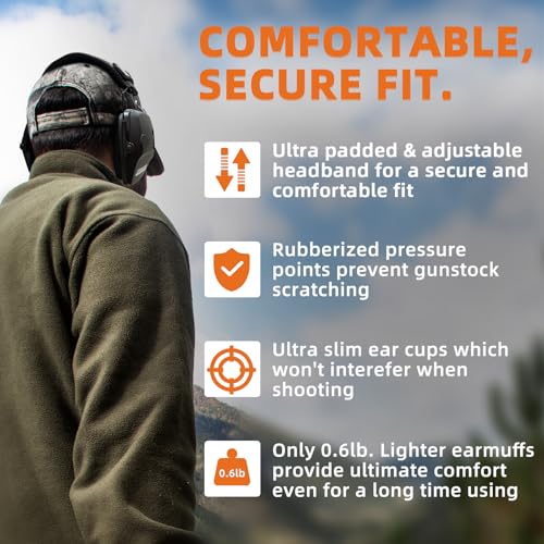 PROHEAR Electronic Shooting Ear Protection, NRR 23dB, 4X Amplification - style: Electronic-black