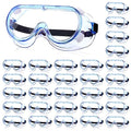 Yunsailing Protective Safety Goggles Lab Over Glasses Clear Anti Fog Eye Protection Goggles for Men Women - color: Clear Blue, Black