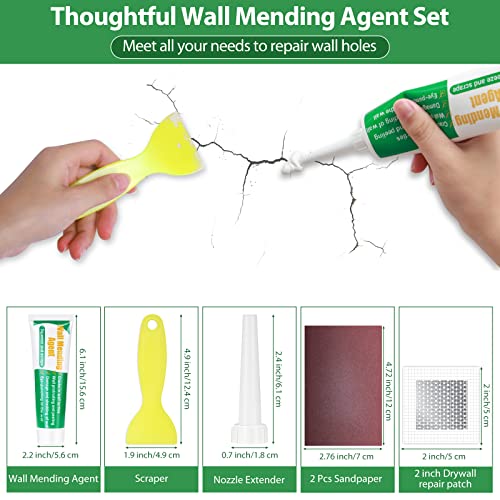 Drywall Repair Kit, Ranekie Drywall Hole Patch Kit Spackle Putty Wall Repair Large Hole Patch Kit, Wall Mending Agent with Scraper Easy to Fill The Holes for Home Wall, Plaster Dent Repair - color: 1 Pack Wall Spackle