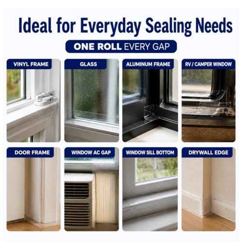 SWRT Window Sealing Tape, 2 in x 33 ft, 20 Mil Thick, AC Insulation Seal