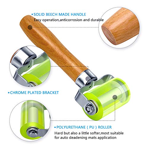 LUMITECO Bearings Equipped Automotive Car Audio Sound Deadening Application Wheel Roller, Heat Abatement Mat Wallpaper Application PU Smoothing Tool Seam Roller - size: Basic Version