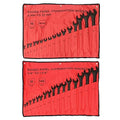 ABN Combination Wrenches Set Metric and Standard - 32 Piece SAE and Metric Wrench Set with Roll Up Pouch - size: SAE and Metric