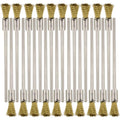20PCS Brass Wire Brushes with Extended Handle - Metal Rust Removal, Polishing, Cleaning - 6mm Diameter, 1/8″ (3mm) Shaft, 100mm Length - Removes Burrs, Dust, and Oxide Layer - Rotary Tool Accessories - style: Brass Wire Brush 3*6*100mm 20PCS