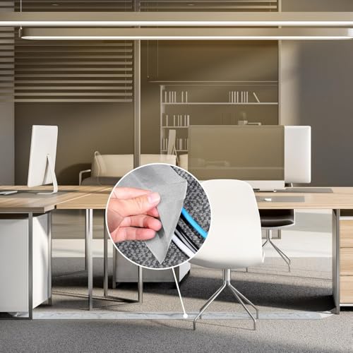 Floor Cable Covers - 10 Feet Wire Protector, Prevent Tripping (Gray) - color: 10 Feet-Gray