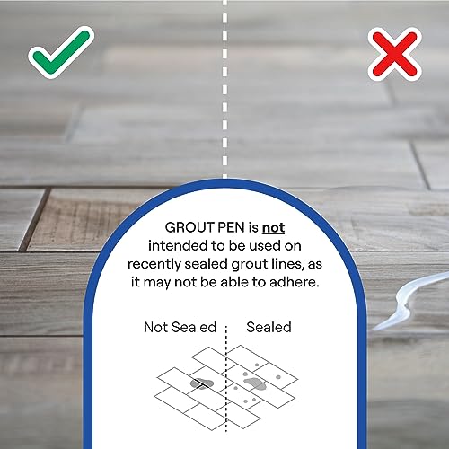 Grout Pen White Tile Grout Paint Marker - Narrow 5mm Tip (7mL) - 3 Pack - style: White