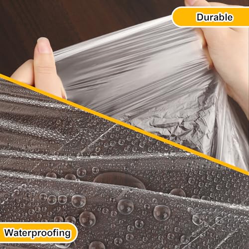 ZENOWICK 30 Pack Plastic Drop Cloth, 9x12 Ft Plastic Sheeting for Painting | Dust-Proof Tear-Resistant Painters Plastics Tarp Cloth for Furniture Floor Sofa Protector Cover Durable & Thick