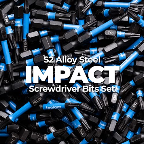 toolant 50PCS T15 1" Impact Torx Bits S2 Steel Security Torx - size: T15(1"*50pcs)