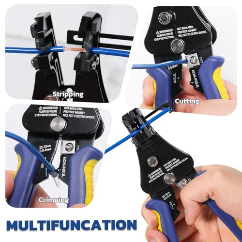 haisstronica 3 in 1 Automatic Wire Stripper, AWG 14-26, 7-Inch Tool