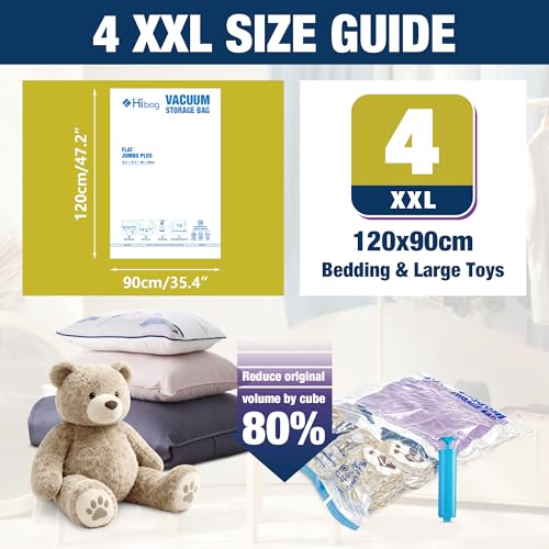 XXL Jumbo Vacuum Seal Storage Bags Extra Large for Clothing Bedding - size: 4-XXL