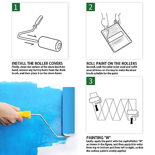 15 Pieces Paint Roller Cover, 6 inch Foam Roller Brushes - size: 6",15pcs