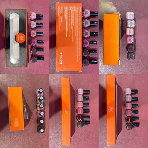 modelones Jelly Nail Polish, 6 Colors Quick Dry Nude Pink Nail Polish Set - color: A0 Jelly Pink