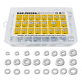 Fender Washers, 520 Pcs SAE + Metric 23 Sizes Flat Washers Assortment Kit, 304 Stainless Steel Washers for Screws and Bolts (M3, M4, M5, M6, M8, M10, M12, #6, #8, #10, #12, 1/4", 5/16", 3/8", 1/2") - size: 520 pcs Washers Kit