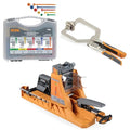 BORA Automatic Pocket Hole Jig with 750 pc Screw Set & 3 inch Face Clamp, Auto Adjusting Drill Guide, Pocket Hole Jig Kit for Woodworking - For Materials 1/2 inch to 1 1/2 inch Thick - size: Auto Jig w/ 3" Clamp & 750pc Screws