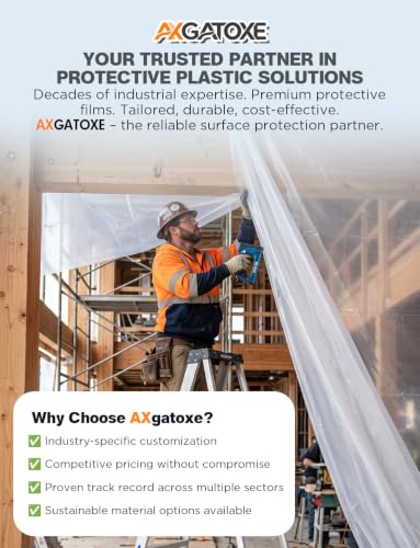Axgatoxe 6 Mil 10x25 FT Heavy Duty Greenhouse Plastic Sheeting, 1-Roll - size: 10x25 FT