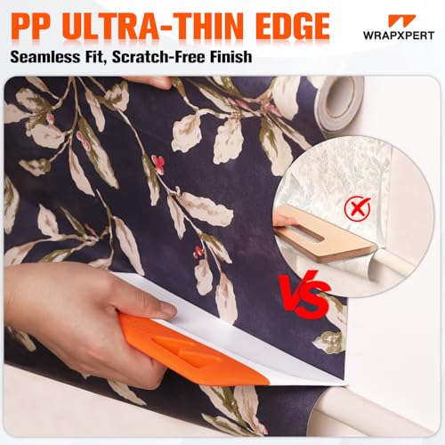 WRAPXPERT Window Film Tools, Window Privacy Film & Peel and Stick Wallpaper Tool Kit, 4-in-1 DIY Starter Set with Smoothing Squeegee, Utility Knife and Blades & 180ml Adjustable Spray Bottle - color: 4-in-1 Set